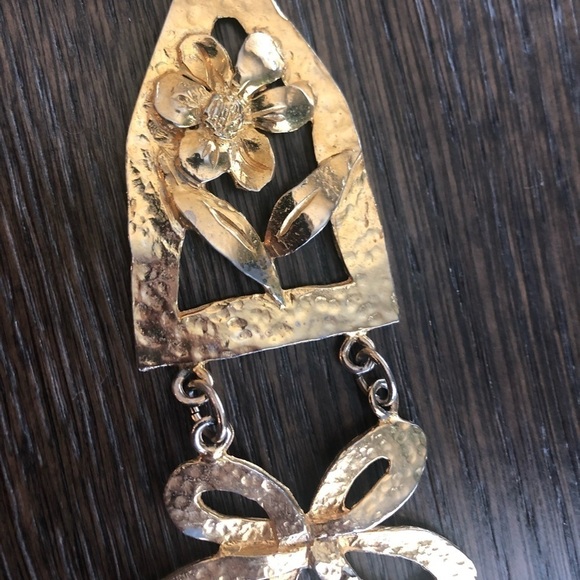 Vintage Biagi Piesces long necklace, gold tone cca.1970’s - Picture 7 of 9